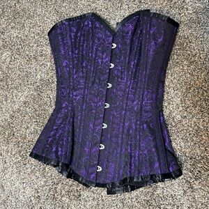 Purple and Black Corset Top